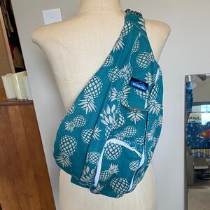 Kavu Blue Pineapple Pattern Sling Bag